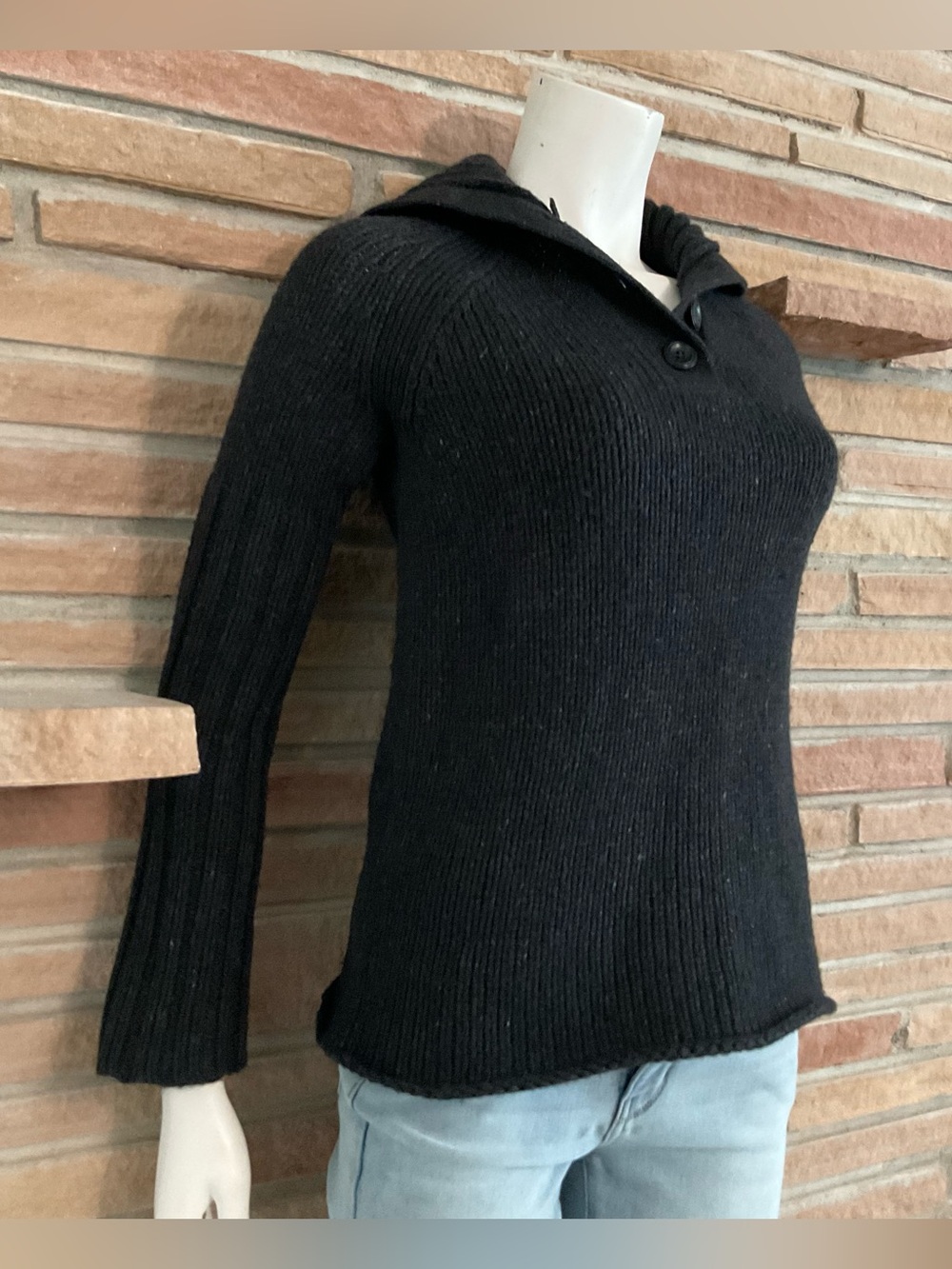 Gap Wool Blend Sweater 2008 Charcoal Black Size Small